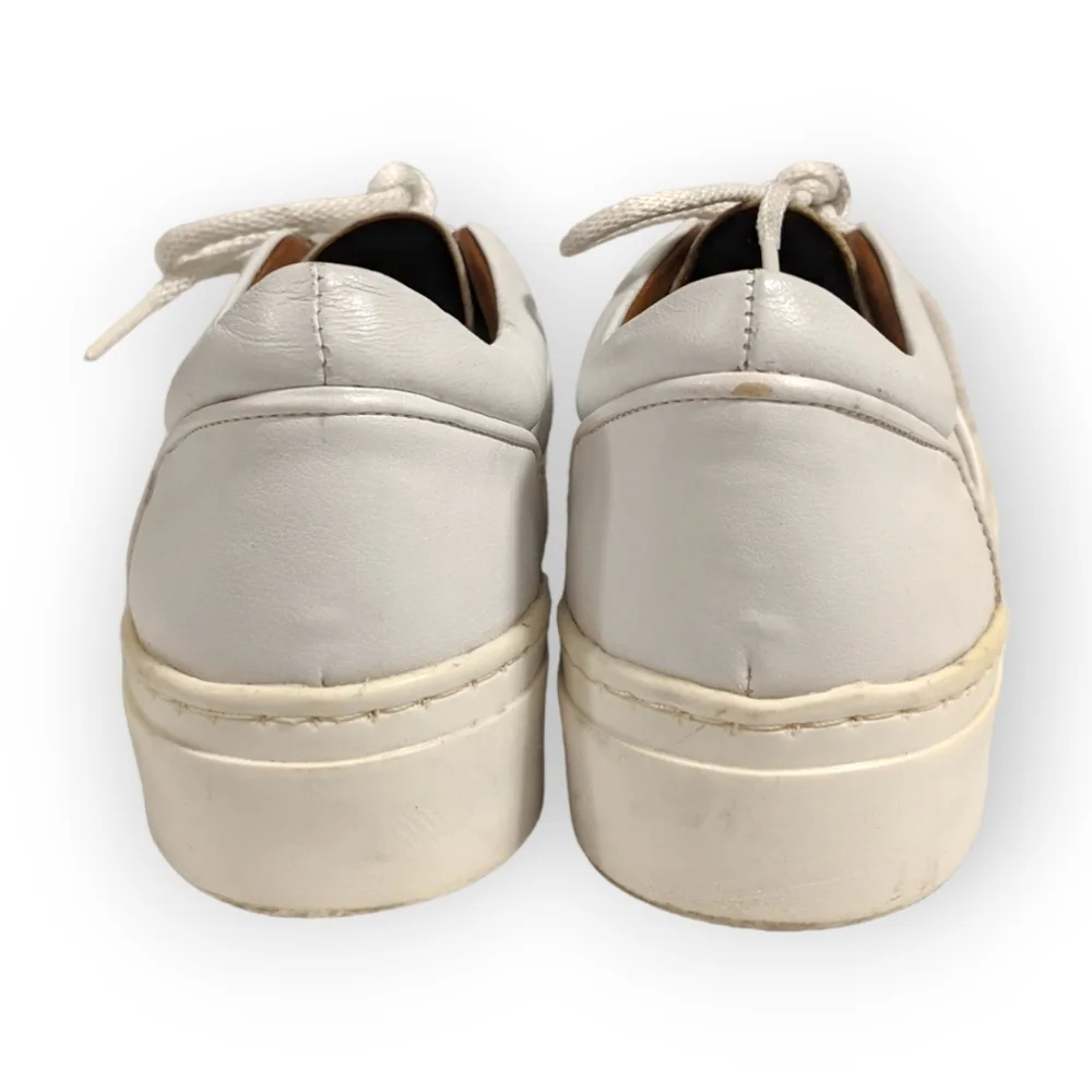 Zara Basic Collection White Lace Up Sneakers, 7.5